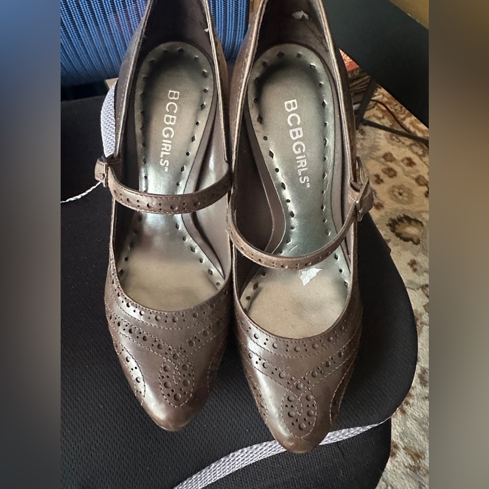 BCBGirls Brown Leather Heels